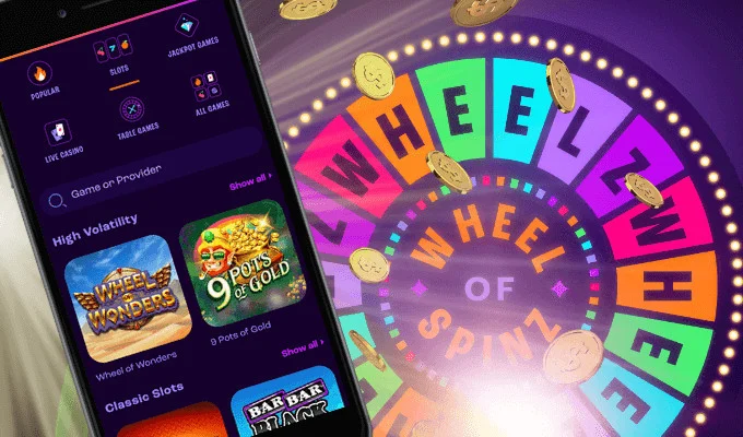 Wheelz Casino App Screenshot